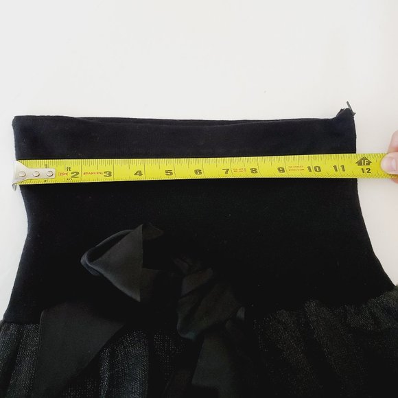 VINTAGE RECTANGLE BLANC PARIS Black Tulle Skirt - Picture 14 of 15